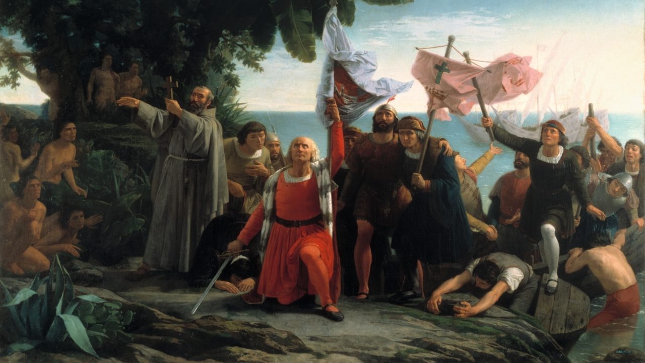 Llegada de Cristóbal Colón a América