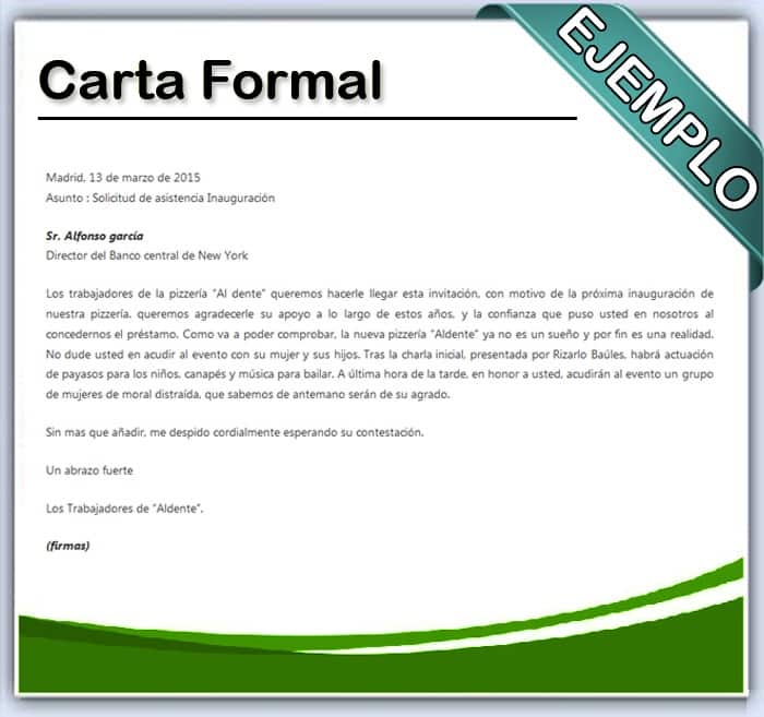 Ejemplo De Carta Formal Con Asunto Ejemplo Sencillo Images And Photos Images And Photos Finder 