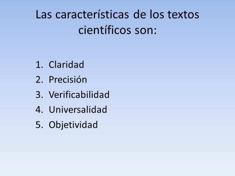 Características Del Texto Científico Cursos Online Web 3906