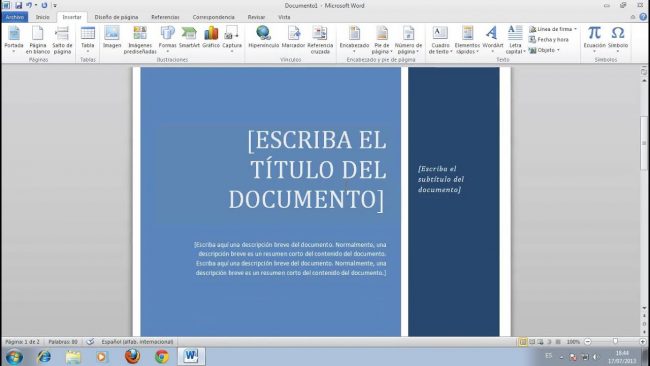 ¿Cómo Hacer Una Portada En Word? | Cursos Online Web