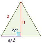 altura del triangulo equilatero
