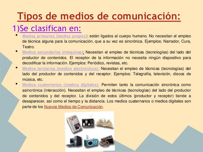 Clases De Medios De Comunicación Mas Comunes