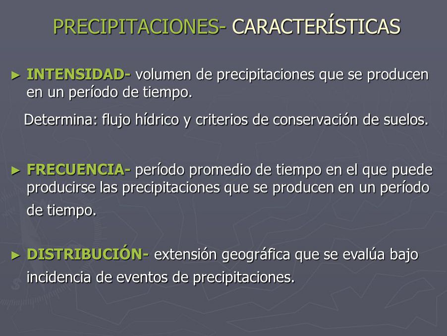 Clases de Precipitaciones. Definicion y concepto